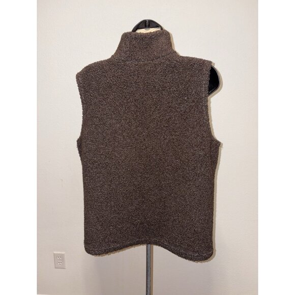 Phd Paul Harris Design, Brown Teddy Bear Vest, Women Medium front zip - Picture 5 of 7